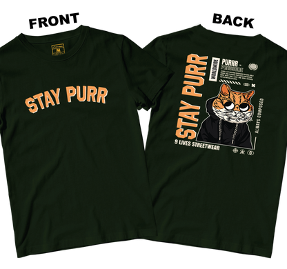 Cotton Shirt: Stay Purr (Front and Back)