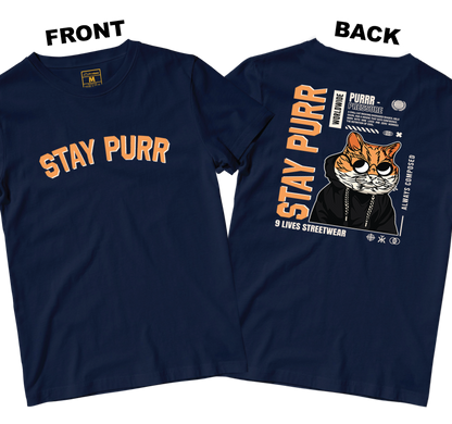 Cotton Shirt: Stay Purr (Front and Back)