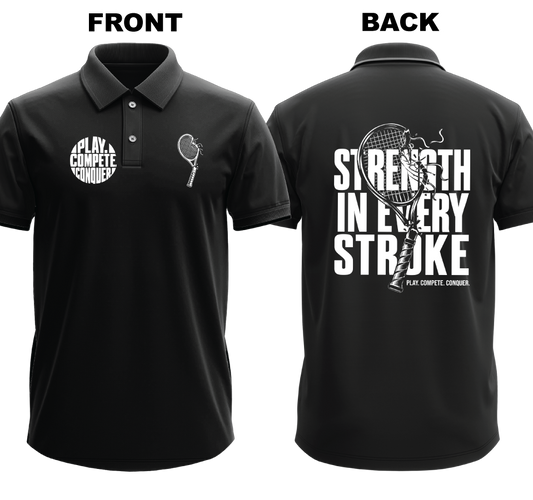 Drifit Polo Shirt: Strength in Every Stroke (Front & Back)