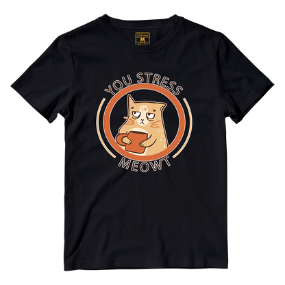 Cotton Shirt: Stress Meowt