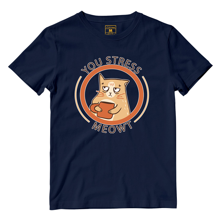 Cotton Shirt: Stress Meowt