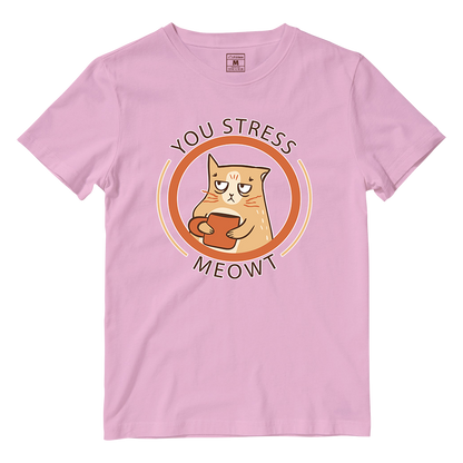 Cotton Shirt: Stress Meowt