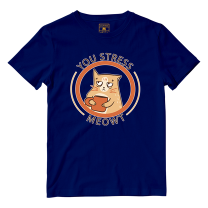 Cotton Shirt: Stress Meowt