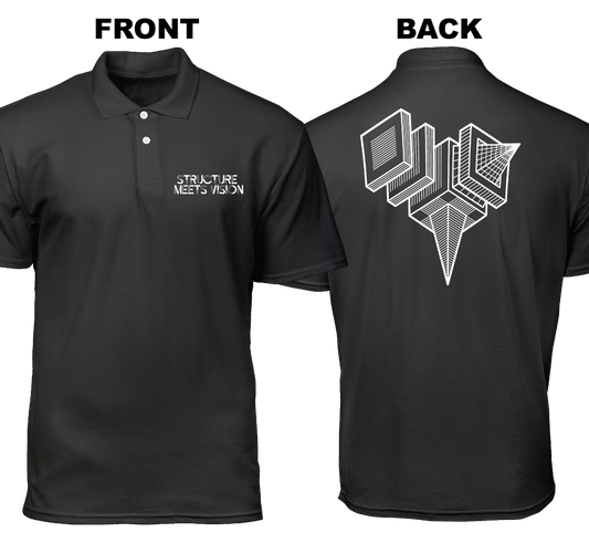 Cotton Polo Shirt: Structure Meets Vision  (Front and Back)