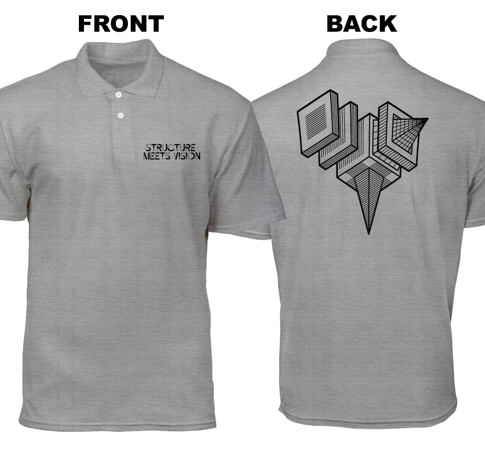 Cotton Polo Shirt: Structure Meets Vision  (Front and Back)