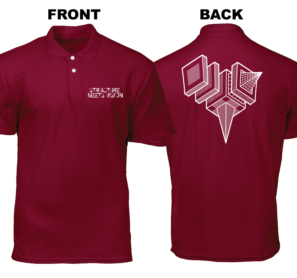 Cotton Polo Shirt: Structure Meets Vision  (Front and Back)