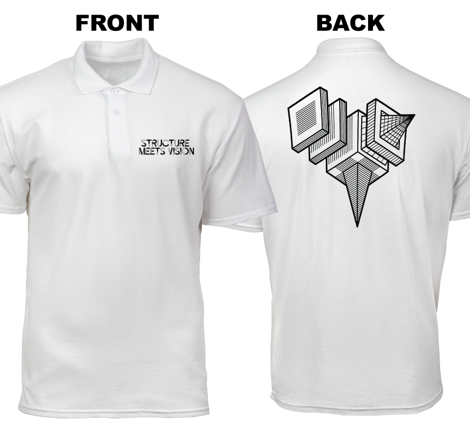 Cotton Polo Shirt: Structure Meets Vision  (Front and Back)