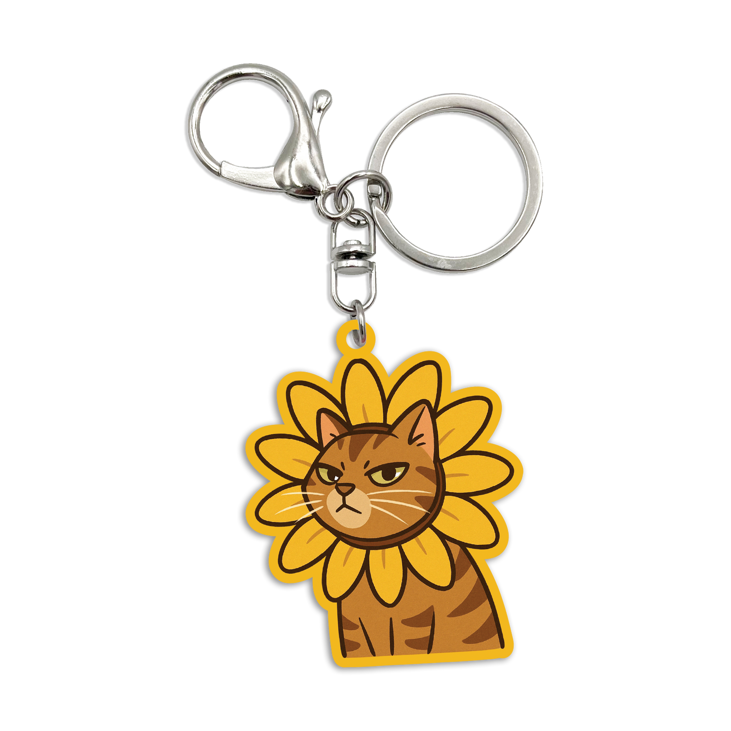 Acrylic Bag Charm: Sunflower Cat