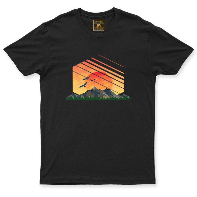 Drifit Shirt: Sunset Geometry