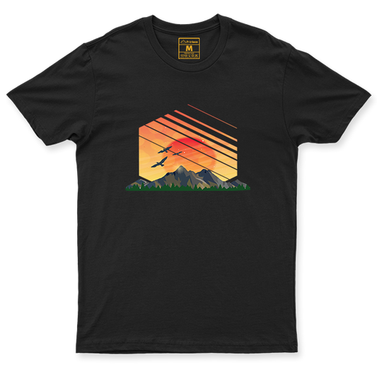 Drifit Shirt: Sunset Geometry