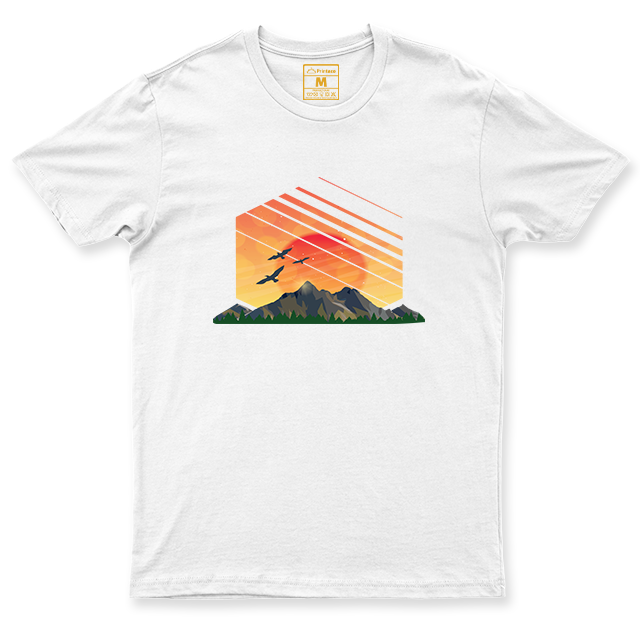 Drifit Shirt: Sunset Geometry