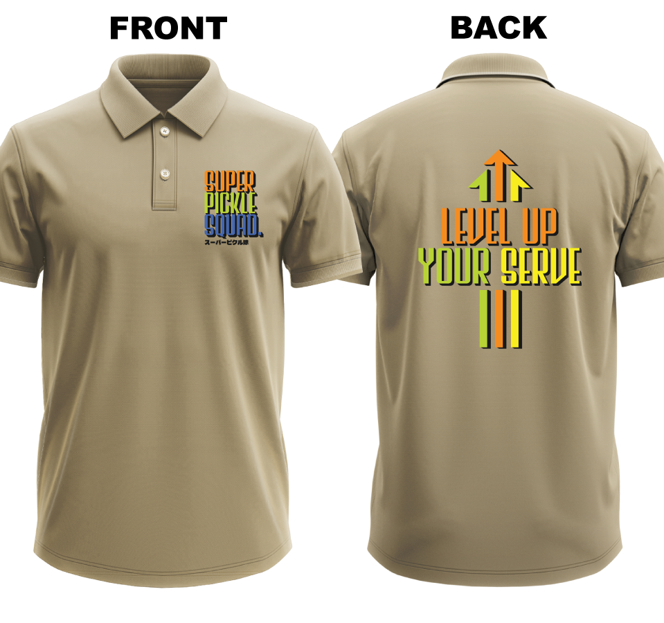 Drifit Polo Shirt: Super Pickle Squad (Front & Back)