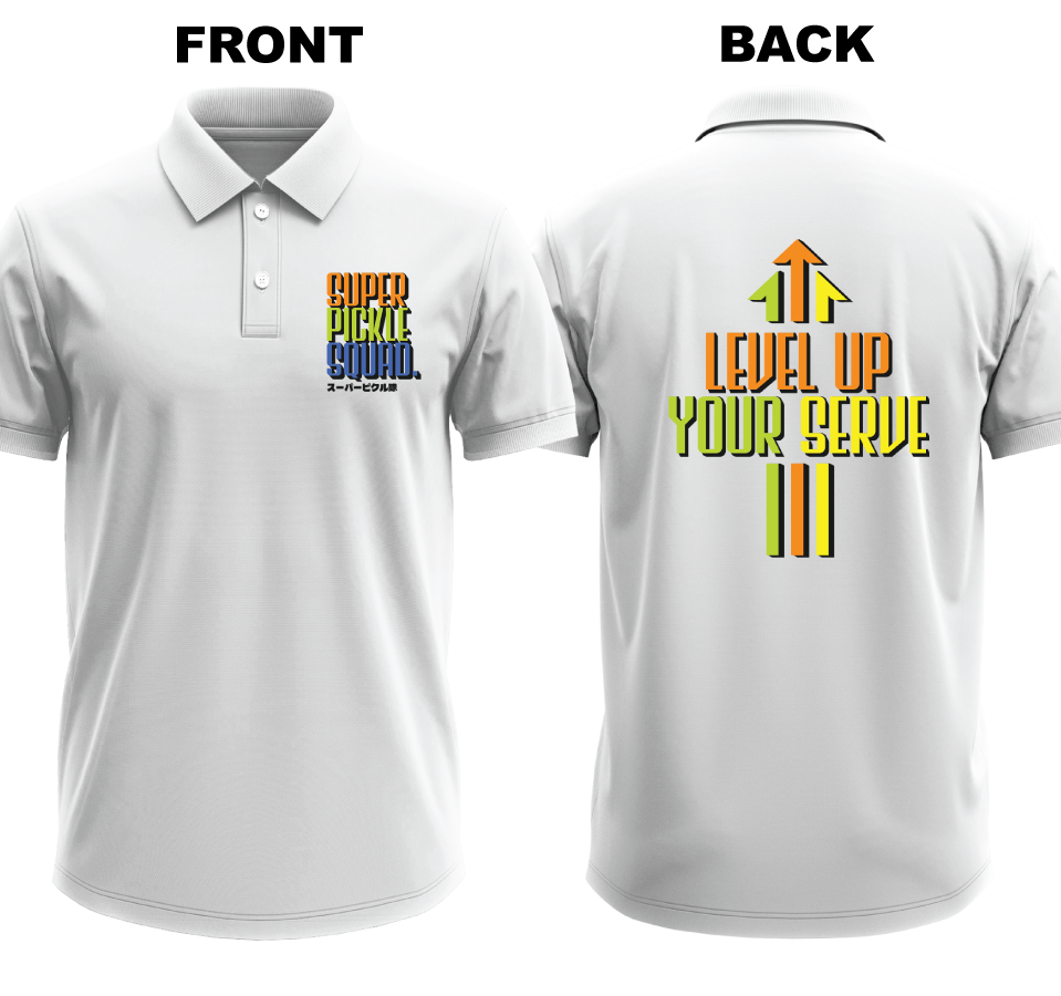 Drifit Polo Shirt: Super Pickle Squad (Front & Back)