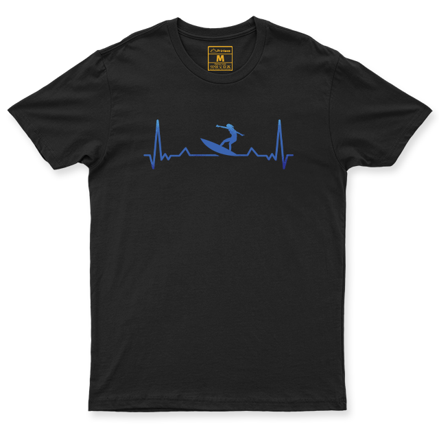 Drifit Shirt: Surfing Heartbeat