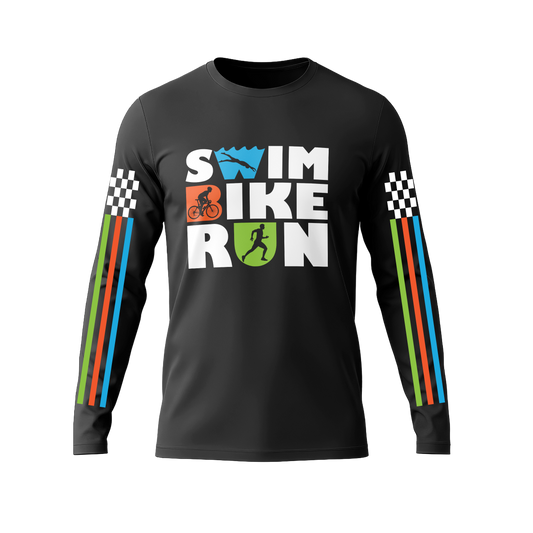 Long Sleeve Drifit Shirt: SwimBikeRun