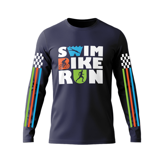 Long Sleeve Drifit Shirt: SwimBikeRun