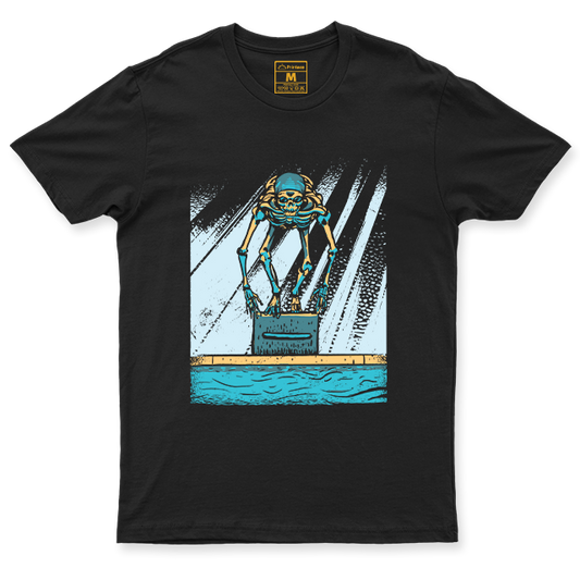 Drifit Shirt: Swim Skeleton