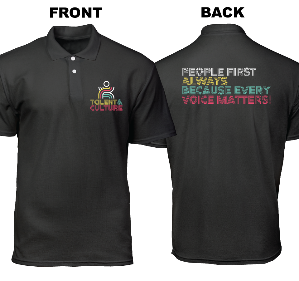 Cotton Polo Shirt: Talent and Culture (Front and Back)