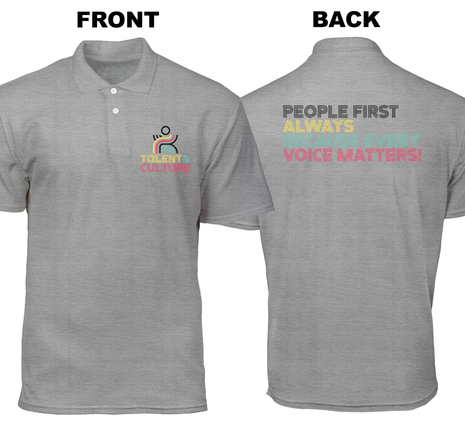 Cotton Polo Shirt: Talent and Culture (Front and Back)