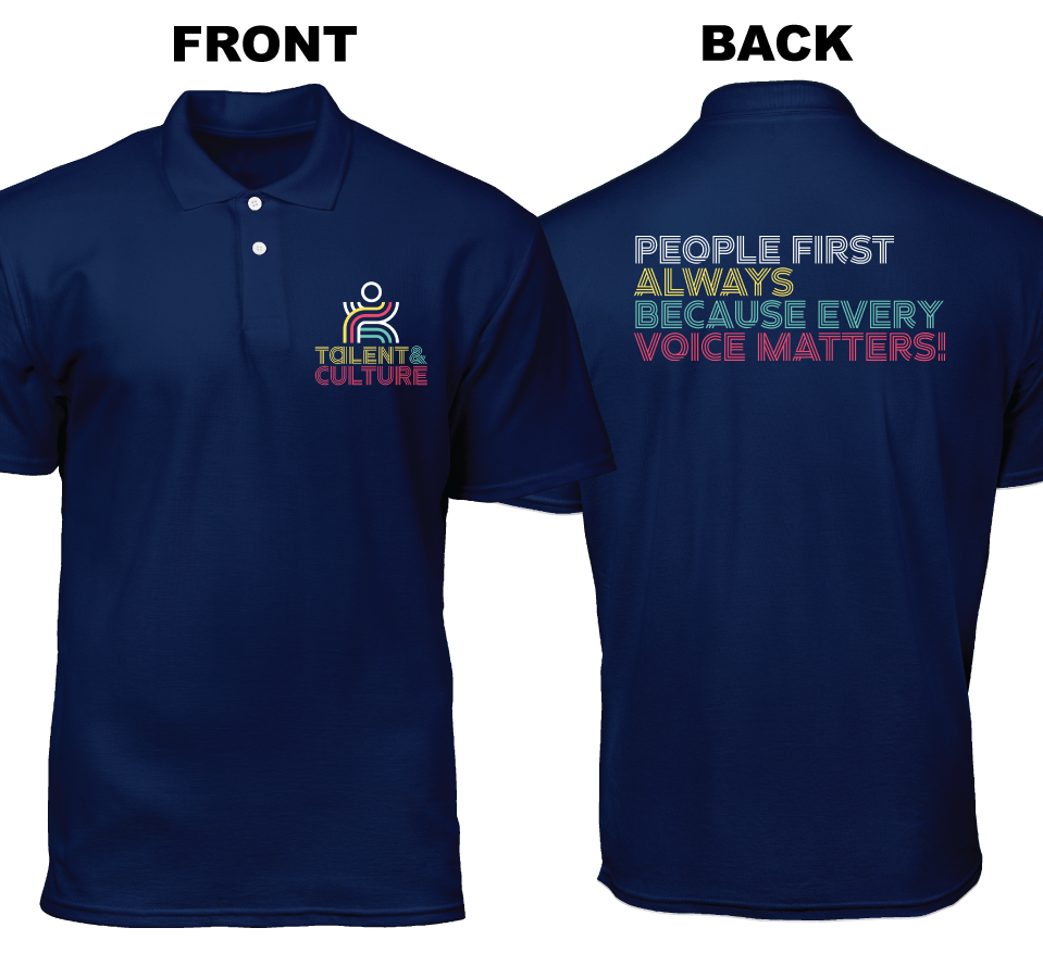 Cotton Polo Shirt: Talent and Culture (Front and Back)