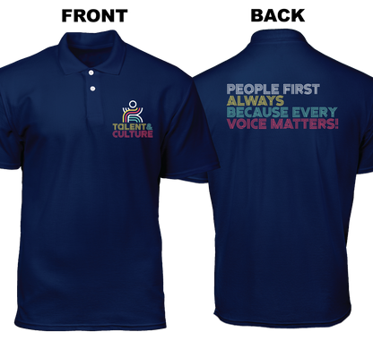 Cotton Polo Shirt: Talent and Culture (Front and Back)