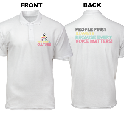 Cotton Polo Shirt: Talent and Culture (Front and Back)