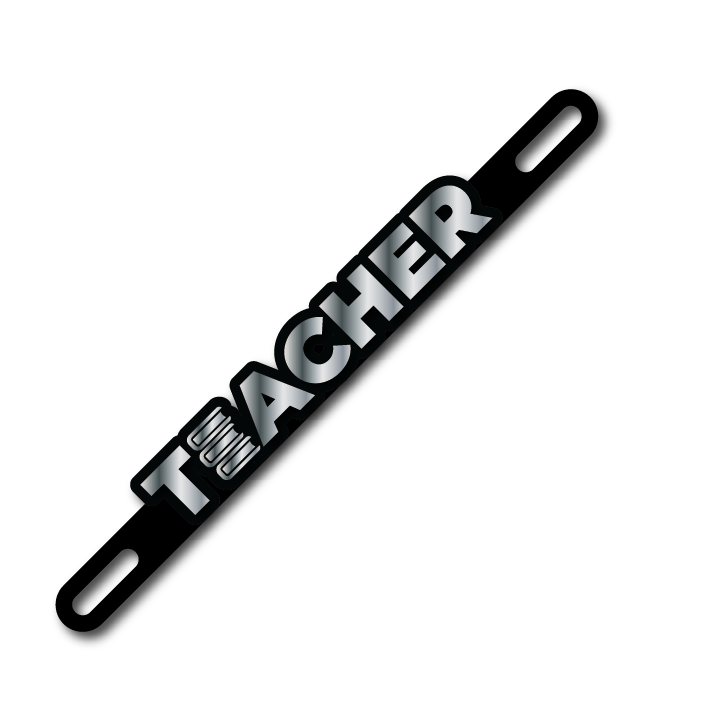 Car Plate Badge: Teacher Version 2