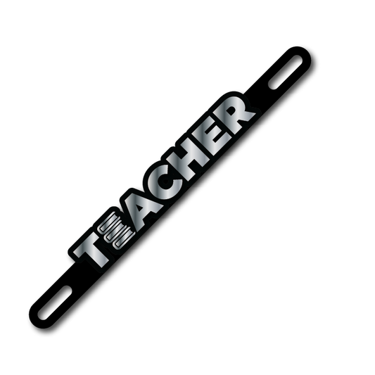 Car Plate Badge: Teacher Version 2