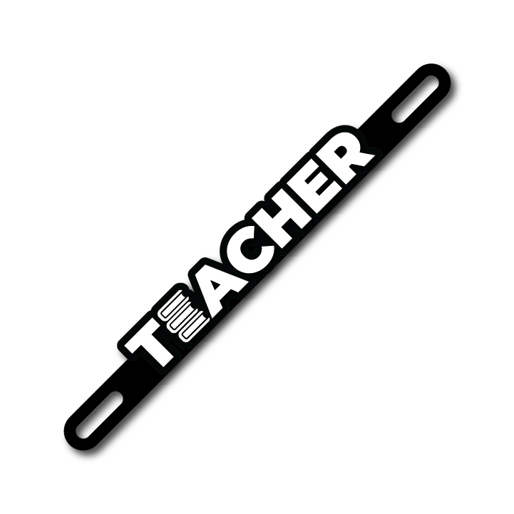 Car Plate Badge: Teacher Version 2
