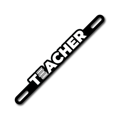 Car Plate Badge: Teacher Version 2