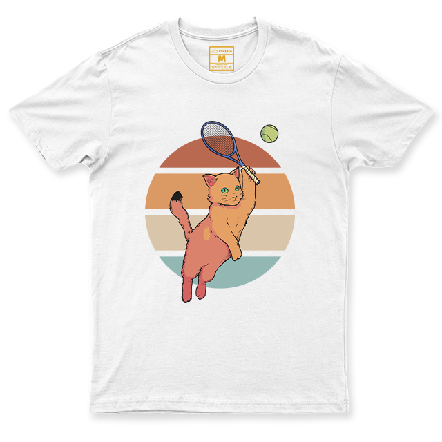 Drifit Shirt: Tennis Cat