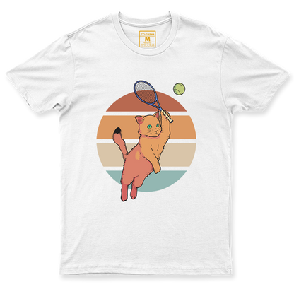 Drifit Shirt: Tennis Cat