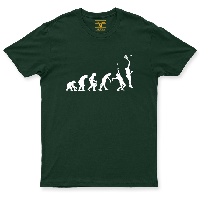 T-shirteria Felpa Con Cappuccio Tennis Evolution - Idea Regalo Umoristica Per Appassionati Di Tennis - Uomo, Cotone