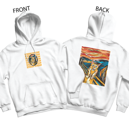 The Screaming Cat Hoodie (Front and Back)