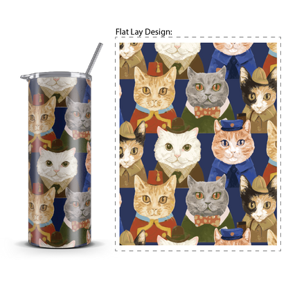 20oz. Slim Tumbler: The Cats