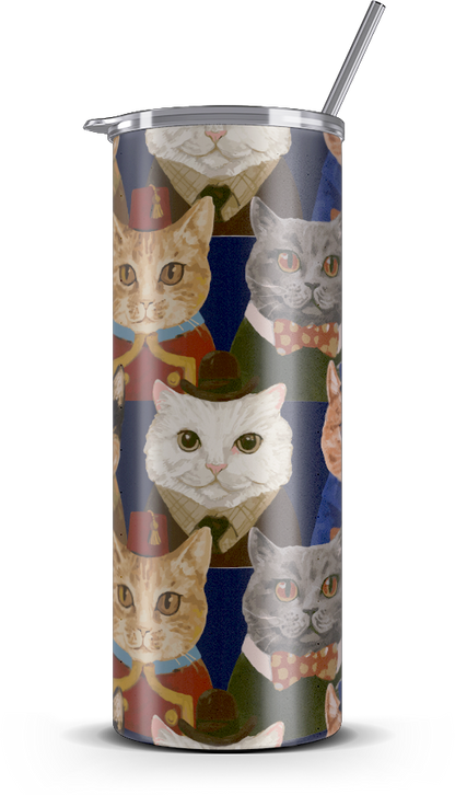 20oz. Slim Tumbler: The Cats