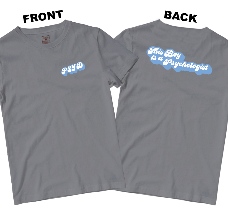 Cotton Shirt: This Boy is a Psychologist (Front and Back)