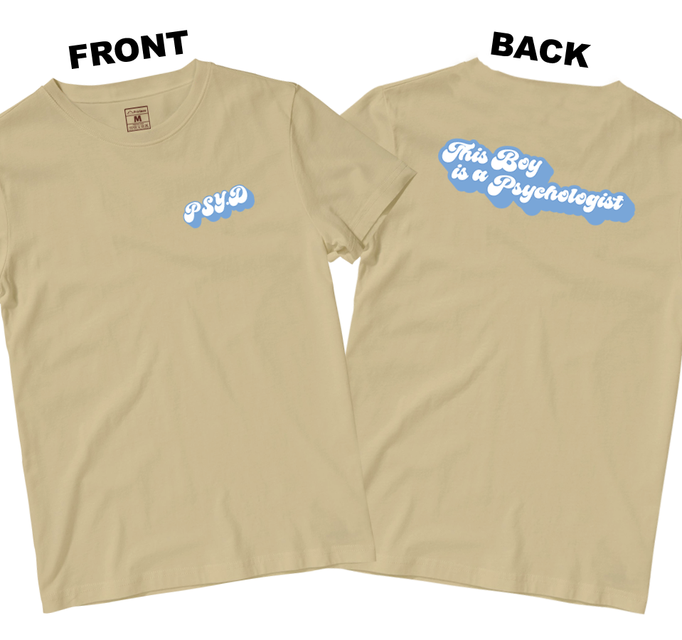 Cotton Shirt: This Boy is a Psychologist (Front and Back)