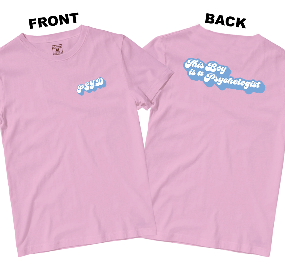 Cotton Shirt: This Boy is a Psychologist (Front and Back)