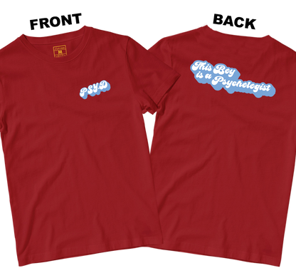 Cotton Shirt: This Boy is a Psychologist (Front and Back)