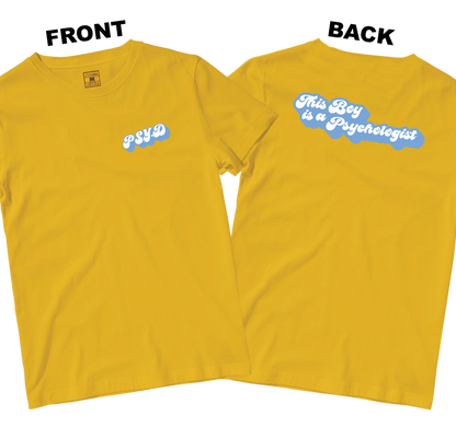 Cotton Shirt: This Boy is a Psychologist (Front and Back)