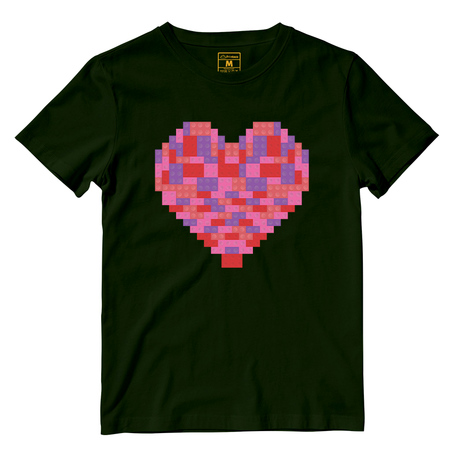 Cotton Shirt: Toy Brick Heart