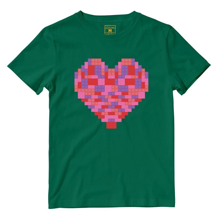 Cotton Shirt: Toy Brick Heart