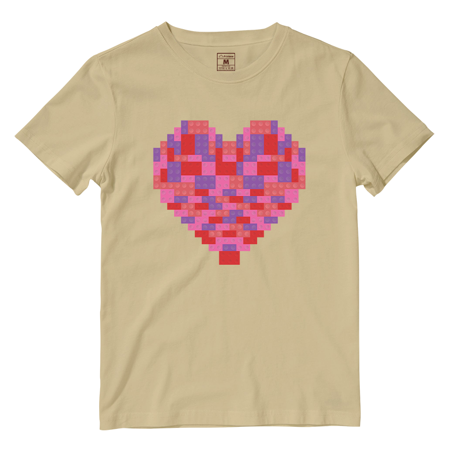 Cotton Shirt: Toy Brick Heart