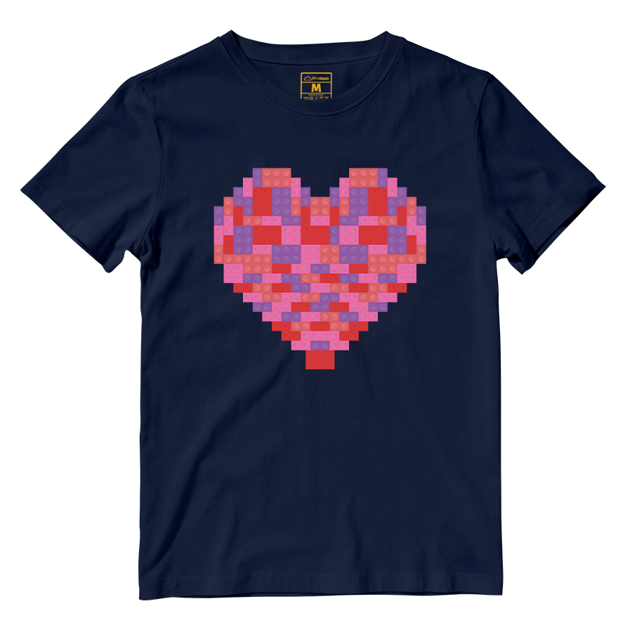 Cotton Shirt: Toy Brick Heart