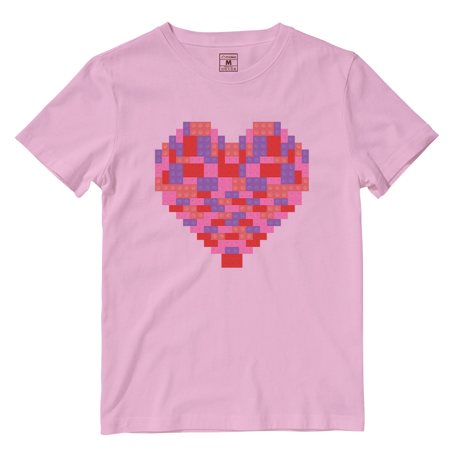 Cotton Shirt: Toy Brick Heart