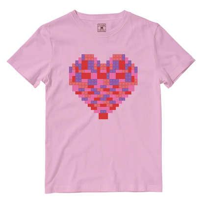 Cotton Shirt: Toy Brick Heart