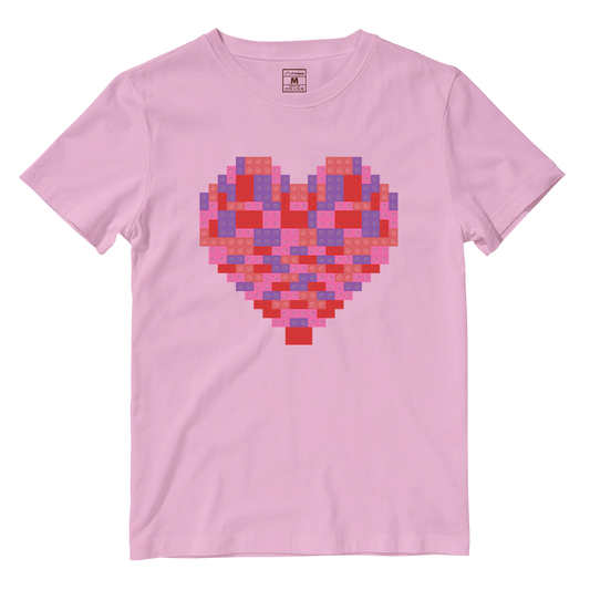 Cotton Shirt: Toy Brick Heart