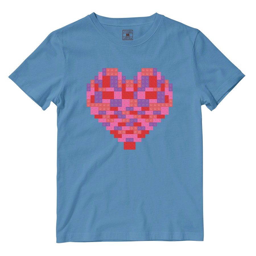 Cotton Shirt: Toy Brick Heart