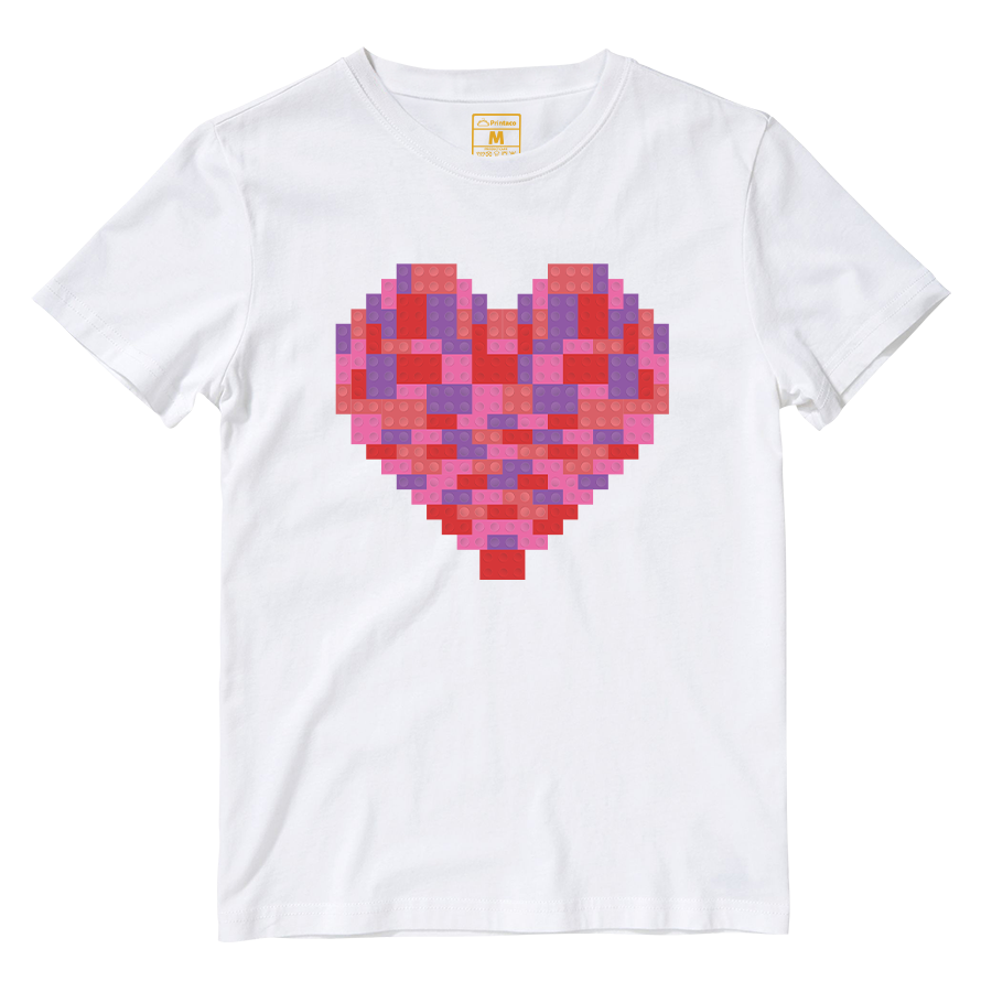 Cotton Shirt: Toy Brick Heart